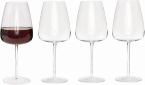 Luigi Bormioli Talismano Set Of 4 Grand Cru 18.5 Oz. Wine Glasses, Crystal SON-hyx Glass, With Titanium Reinforced Stems, Dishwasher Safe, Made In Italy.