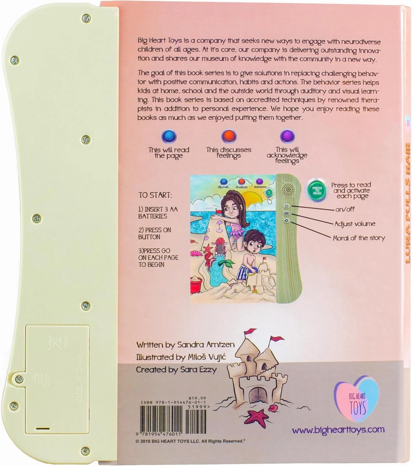 Luna Pulls Hair Sound Book for Kids with Autism | Montessori Autism Sensory Books | Builds Social Skills, Emotional Learning & Communication | Neurodivergent Children's Sound Books