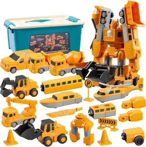 Magnetic Building Blocks, STEM Transform Engineering Car Toys for Kids Ages 3-8, Montessori Sensory Educational Toys for Toddlers, Boys & Girls, Autism-Friendly Creativity-Igniting Magnetic Blocks