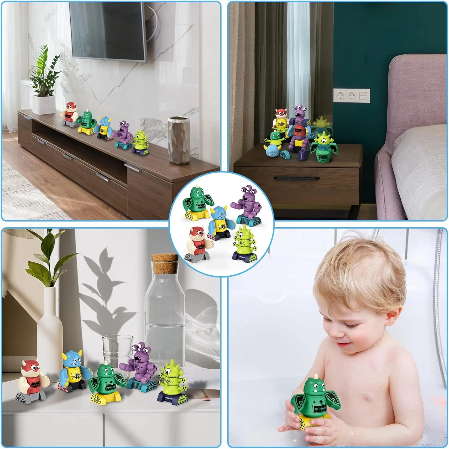 Magnetic Robots for Kids, 35 PCS Magnetic Blocks Set with Storage Box, Stacking Robots Toy STEM Educational Playset for Boys and Girls Ages 3-6