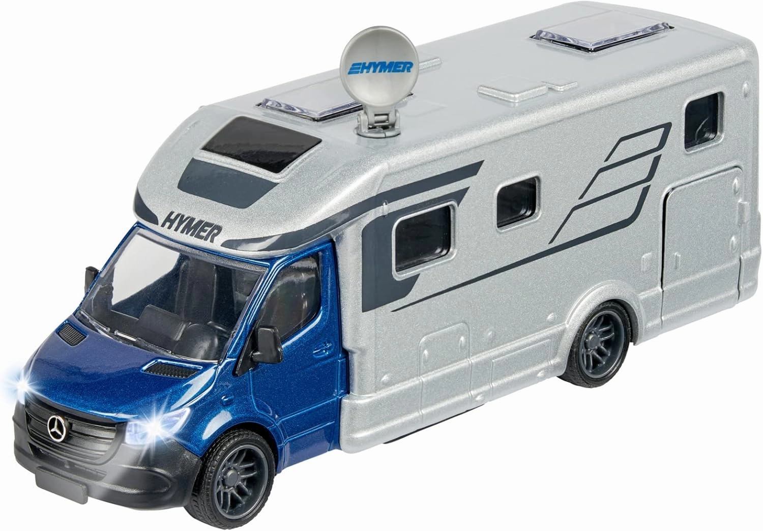 Majorette - Grand Series - Mercedes Camping Car - 19 cm (Scale: 1:43) - Sounds and Lights - Ages 3 and Above - 213773000