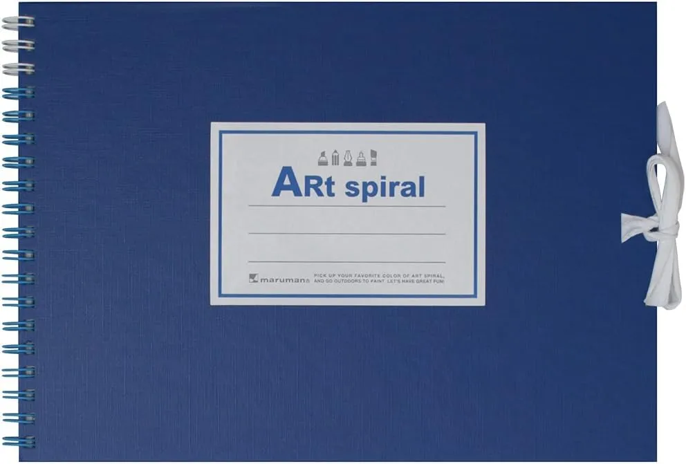Maruman S311-02 Sketchbook F1 Art Spiral Drawing Paper, Thick, Blue, 24 Sheets