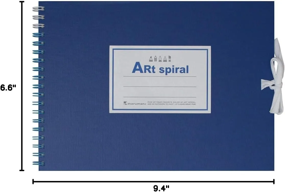 Maruman S311-02 Sketchbook F1 Art Spiral Drawing Paper, Thick, Blue, 24 Sheets