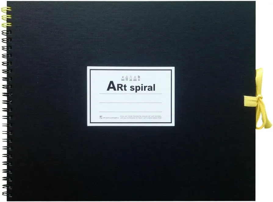 Maruman S313-05 Sketchbook F3 Art Spiral Drawing Paper, Thick, Black, 24 Sheets