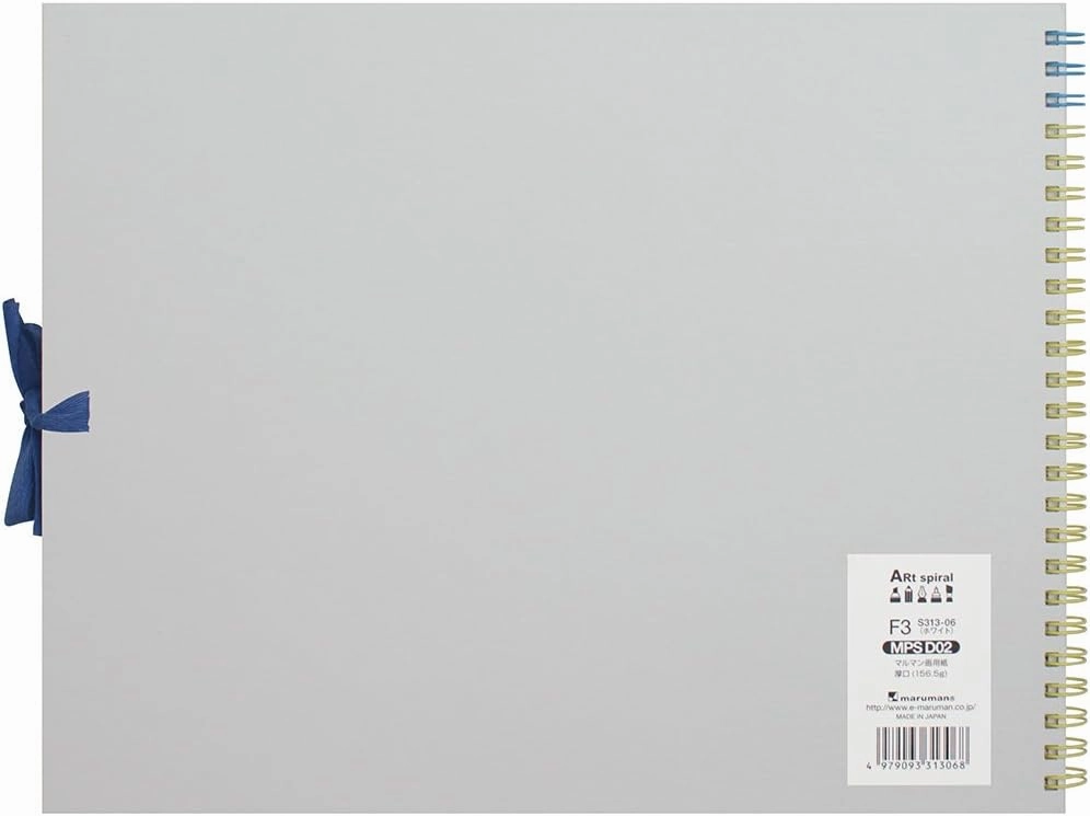 Maruman S313-06 Sketchbook Art Spiral F3 Thick Drawing Paper, 24 Sheets, White
