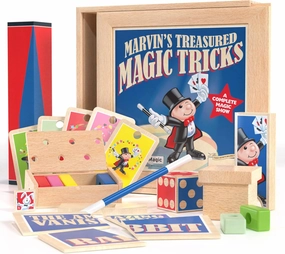 Marvin's Magic - Treasured Magic Tricks - Wooden Deluxe Magic Set - Gifts for Kids, Kids Toys, Full Set, Tricks for Adults - with Vanishing Rabbit Illusion, Amazing Rising Cards & More