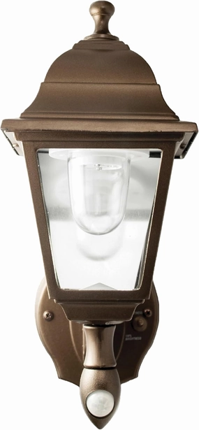 Maxsa 46219 Premium Battery-Powered Motion-Activated Decorative Outdoor Cool White LED Wall Sconce Lighting Fixture, Metal Housing, Dark Copper