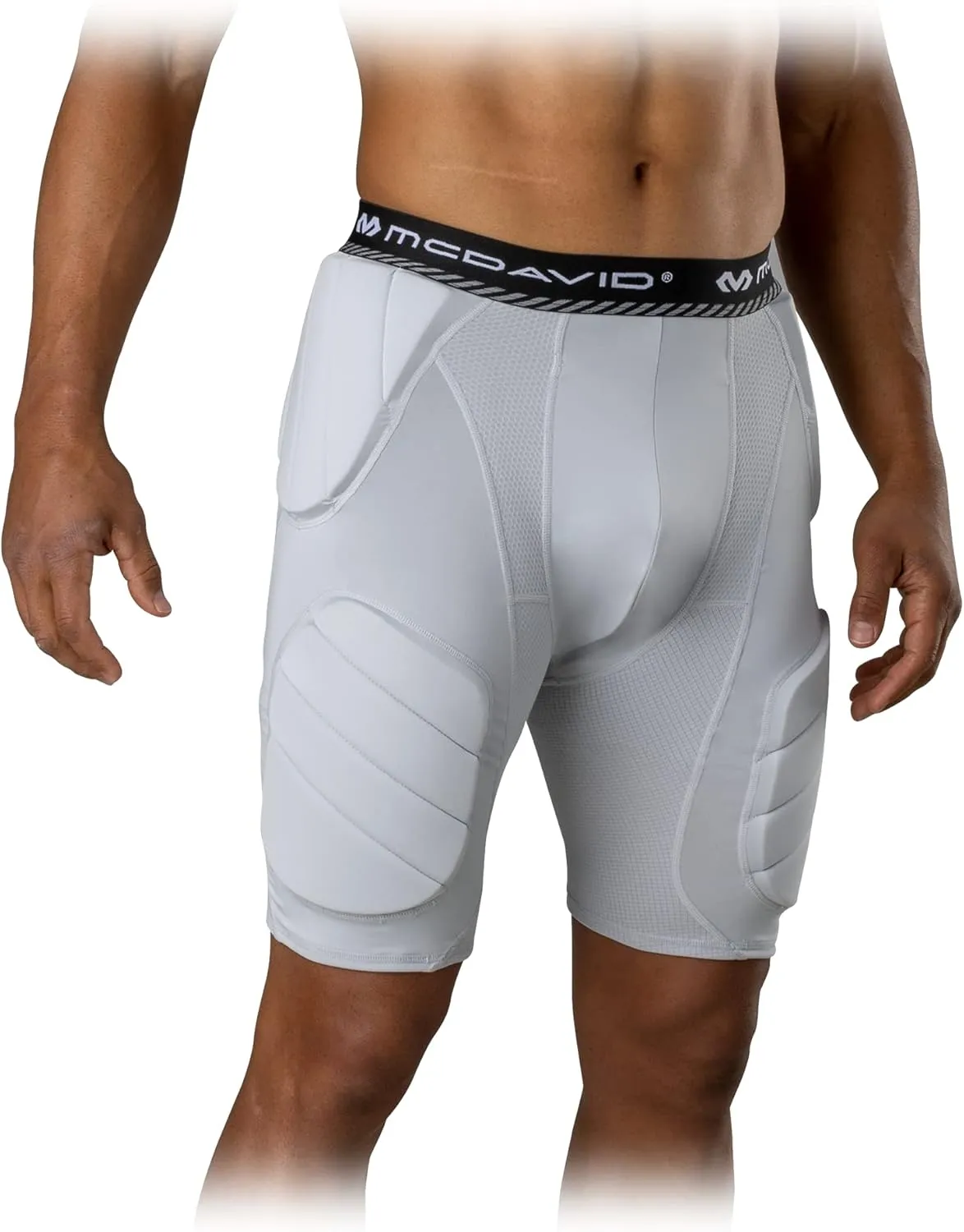 McDavid Youth Integrated 5-Pad Girdle, Durable & Breathable Padded Support with Hard-Shell Thigh Guards Football Kids