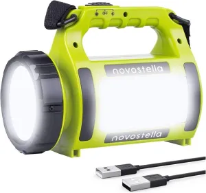 MDybf Rechargeable LED Torch, Multi-Functional Camping Light, Waterproof Outdoor Spotlight Searchlight, High Power Beam Flashlight, 650lm Lightweight Lantern, 2000mAh Battery