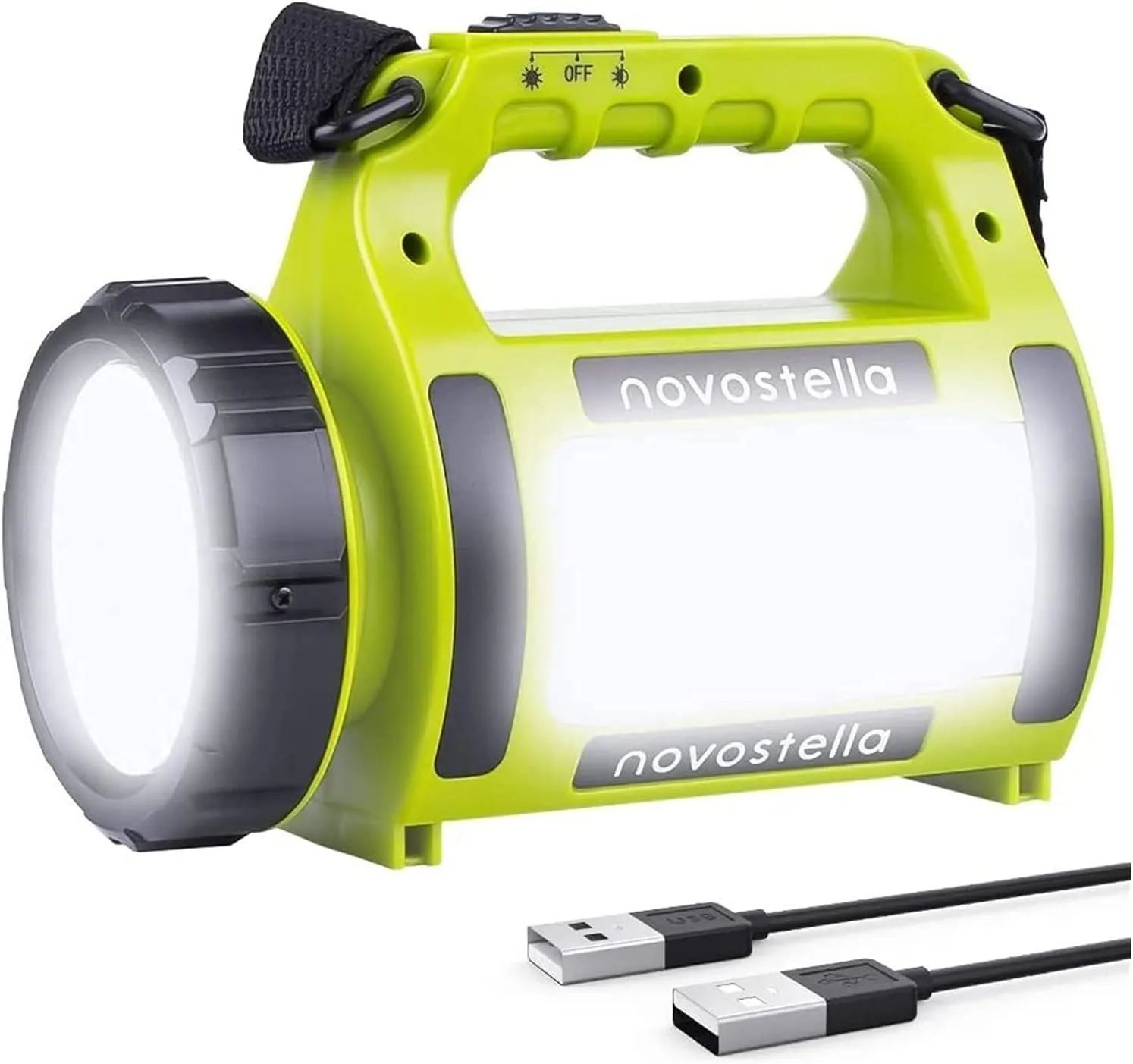 MDybf Rechargeable LED Torch, Multi-Functional Camping Light, Waterproof Outdoor Spotlight Searchlight, High Power Beam Flashlight, 650lm Lightweight Lantern, 2000mAh Battery