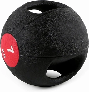 Medicine Ball Medicine Ball, Elastic Ball with Handle, Gravity Ball, Waist and Abdomen Balance Ball, with Anti-Leakage Nozzle, 3KG/4KG/5KG/6KG/7KG/8KG/9KG/10KG (Size : 7kg/15.4lb)
