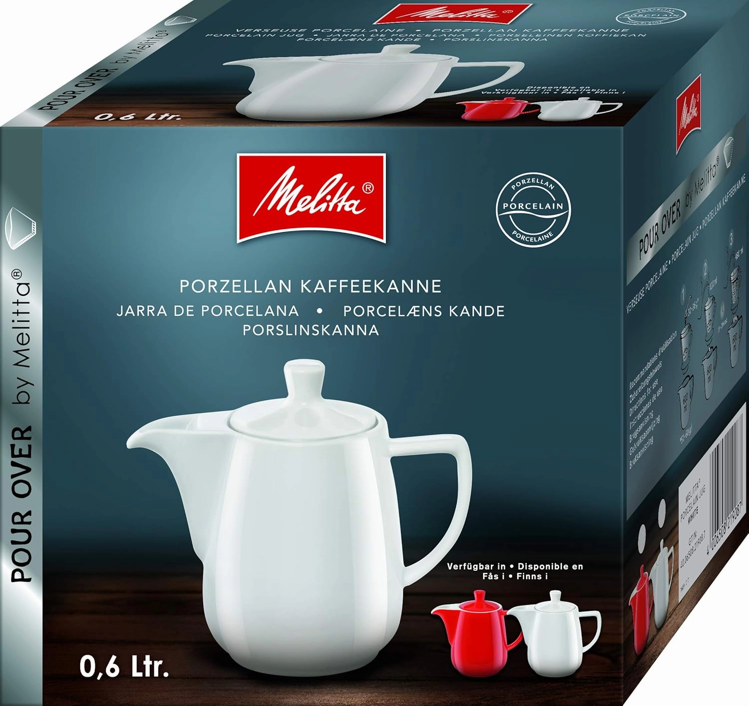 Melitta Jug Porcelain Coffee Pot 0.6 L White
