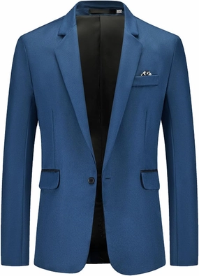 Men's Blazer Jacket Lightweight Casual Sport Coat Classic One Button Stretch Blazer Suit Jacket Sport Coat