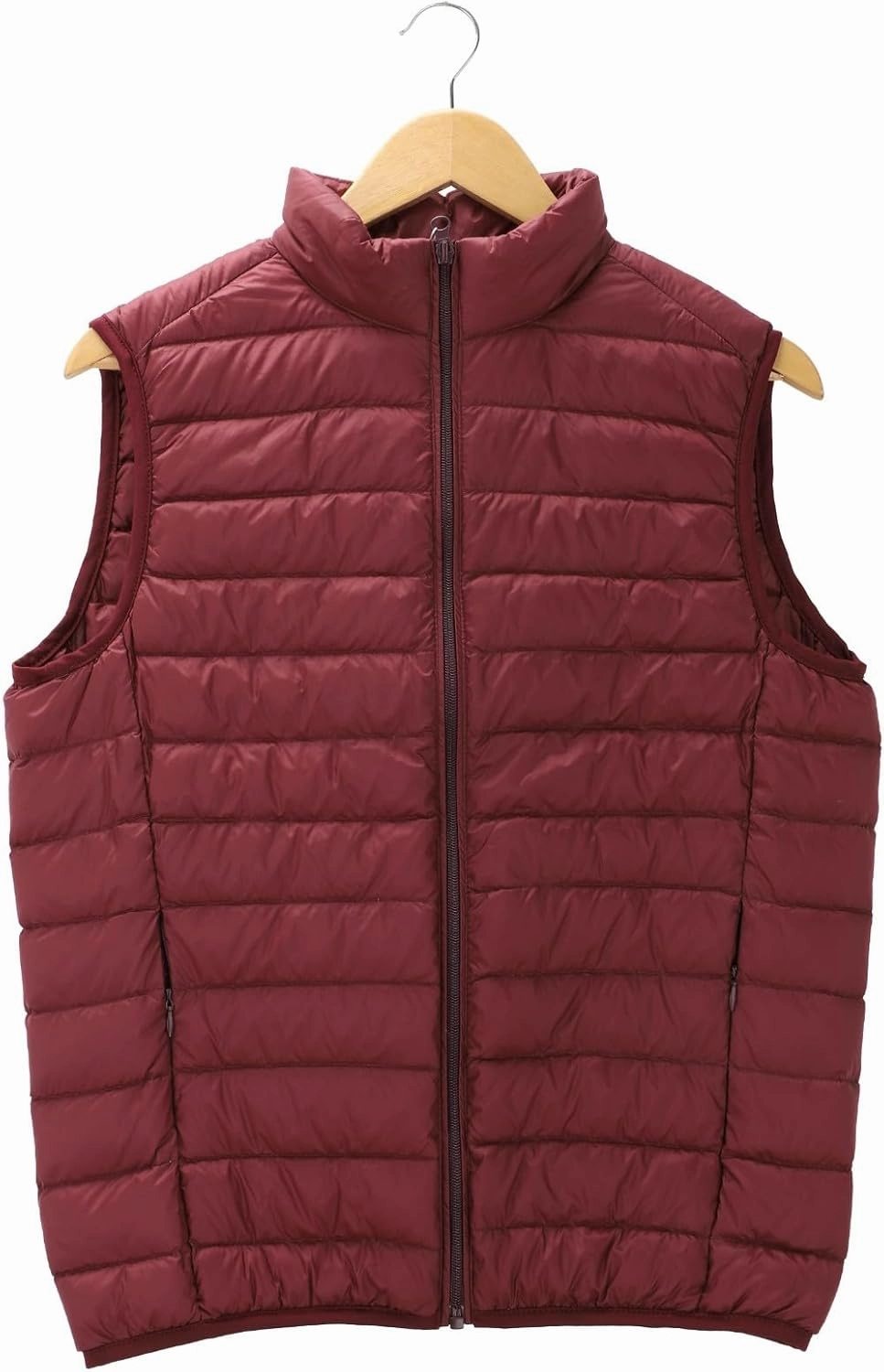 Men's Lightweight Puffer Vest Packable Warm Quilted Sleeveless Jacket Coats Waterproof Plain Outerwear for Work
