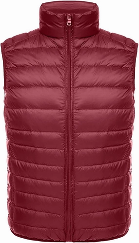 Men's Lightweight Puffer Vest Packable Warm Quilted Sleeveless Jacket Coats Waterproof Plain Outerwear for Work