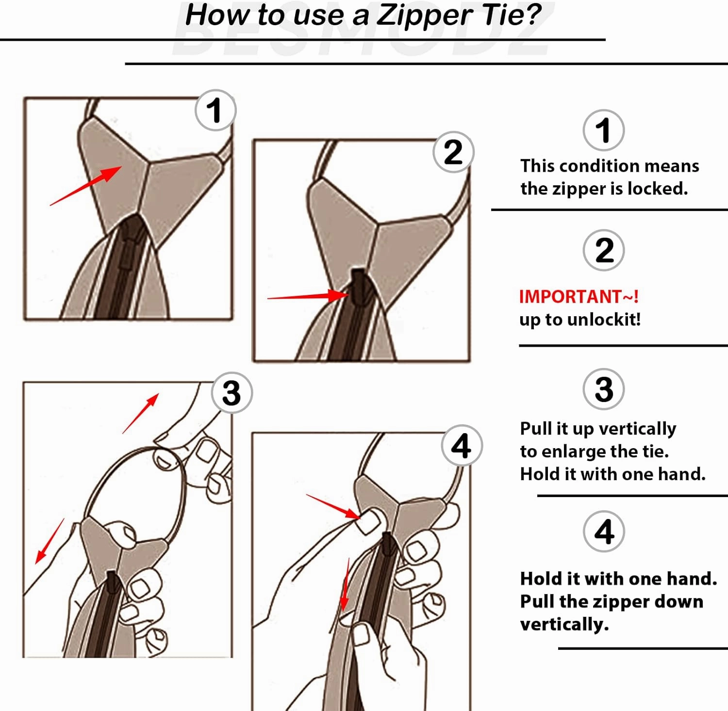 Men's Lot 6 PCS Classic Zipper Ties Pretied Solid Color Necktie Set