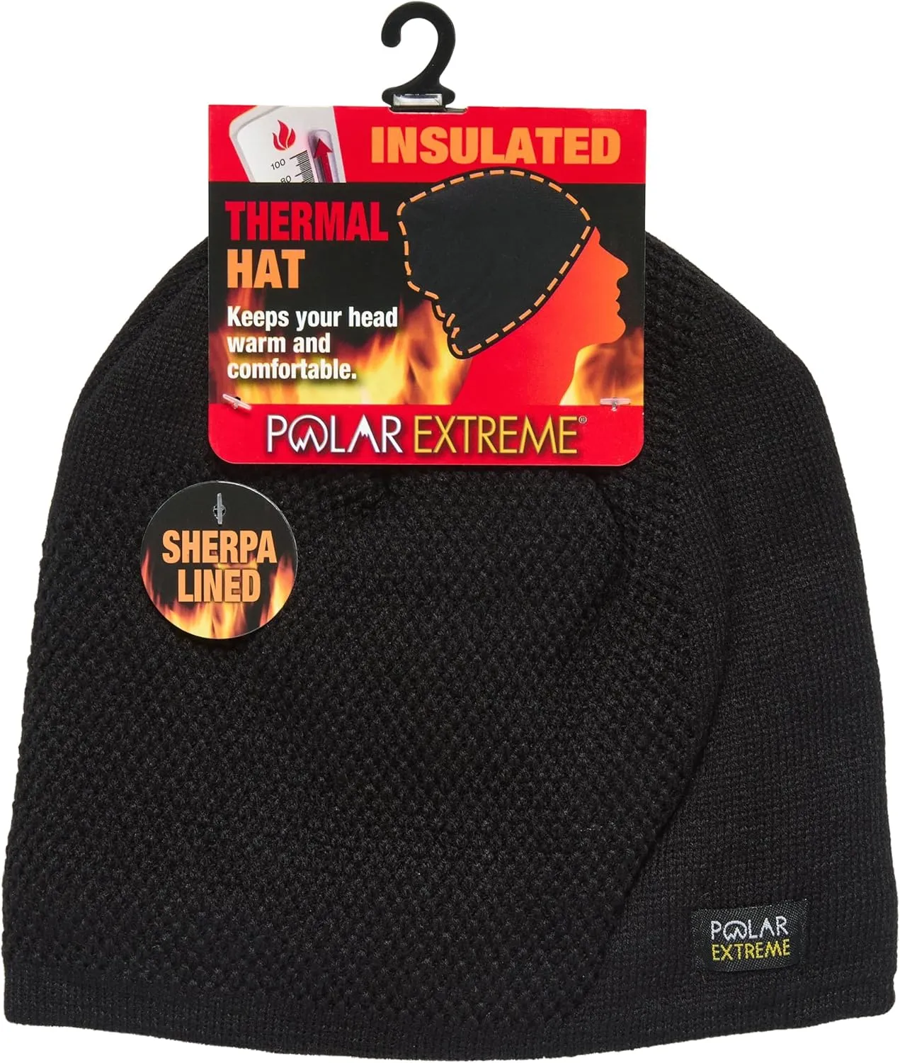 Men's Sherpa-Lined Knit Winter Hat – Warm, Durable, One Size Fits Most