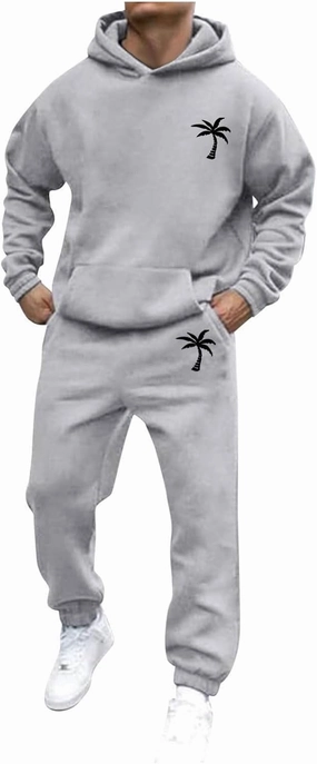 Mens Tracksuit 2 Pieces Set Long Sleeve Hoodie Sweatsuit Pullover Athletic Jogging Suits Casual Outfit with Pockets
