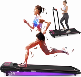 Merax Treadmill, Walking Pad with Handle Bar, Under Desk Treadmill with Incline, 3 in 1 Folding Treadmills for Home, 300 lbs Weight Capacity