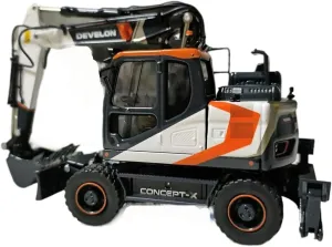 Metal Die Cast Toy Cars 1:50 for DX165WR Concept X Wheel Excavator Alloy Loader Black Model Car 16-1016 for Home Or Office Décor(Style 1)