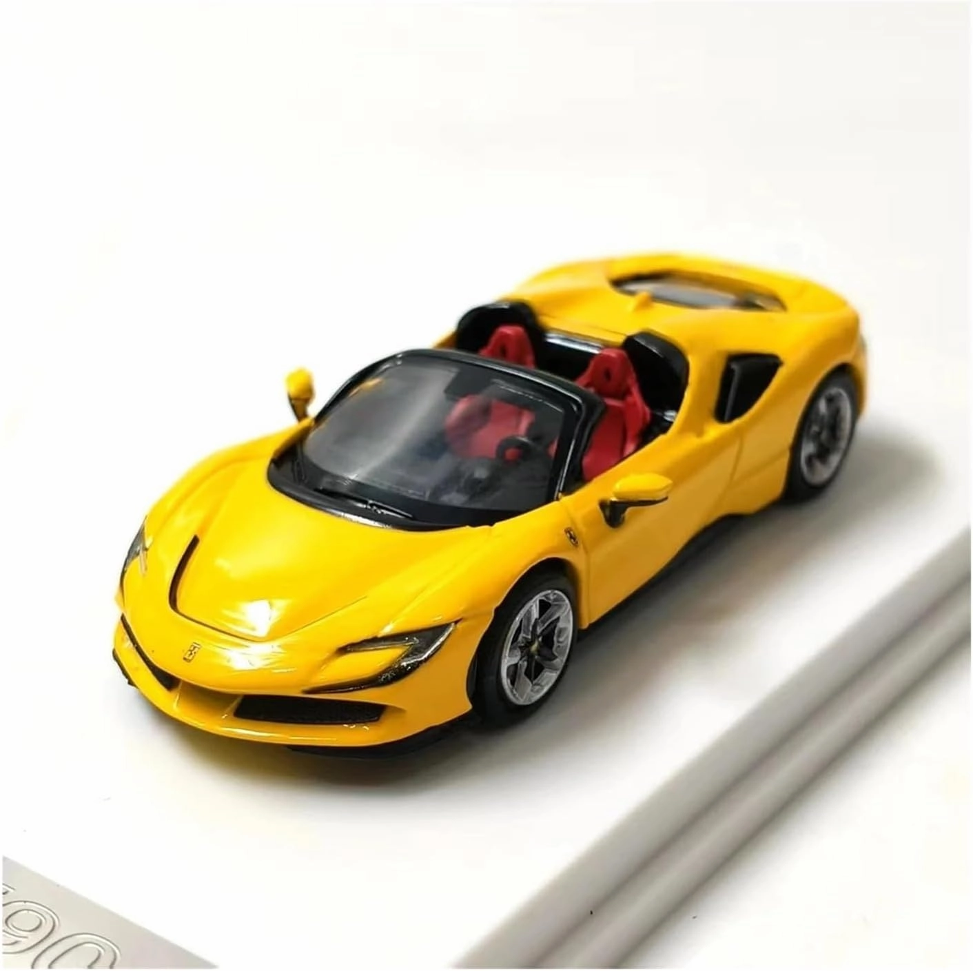 Metal Die Cast Toy Cars 1:64 for Ferrari SF90 Supercar Diecasts Alloy Toy Vehicles Car Model Adult Collection Decoration for Home Or Office Décor(Yellow)