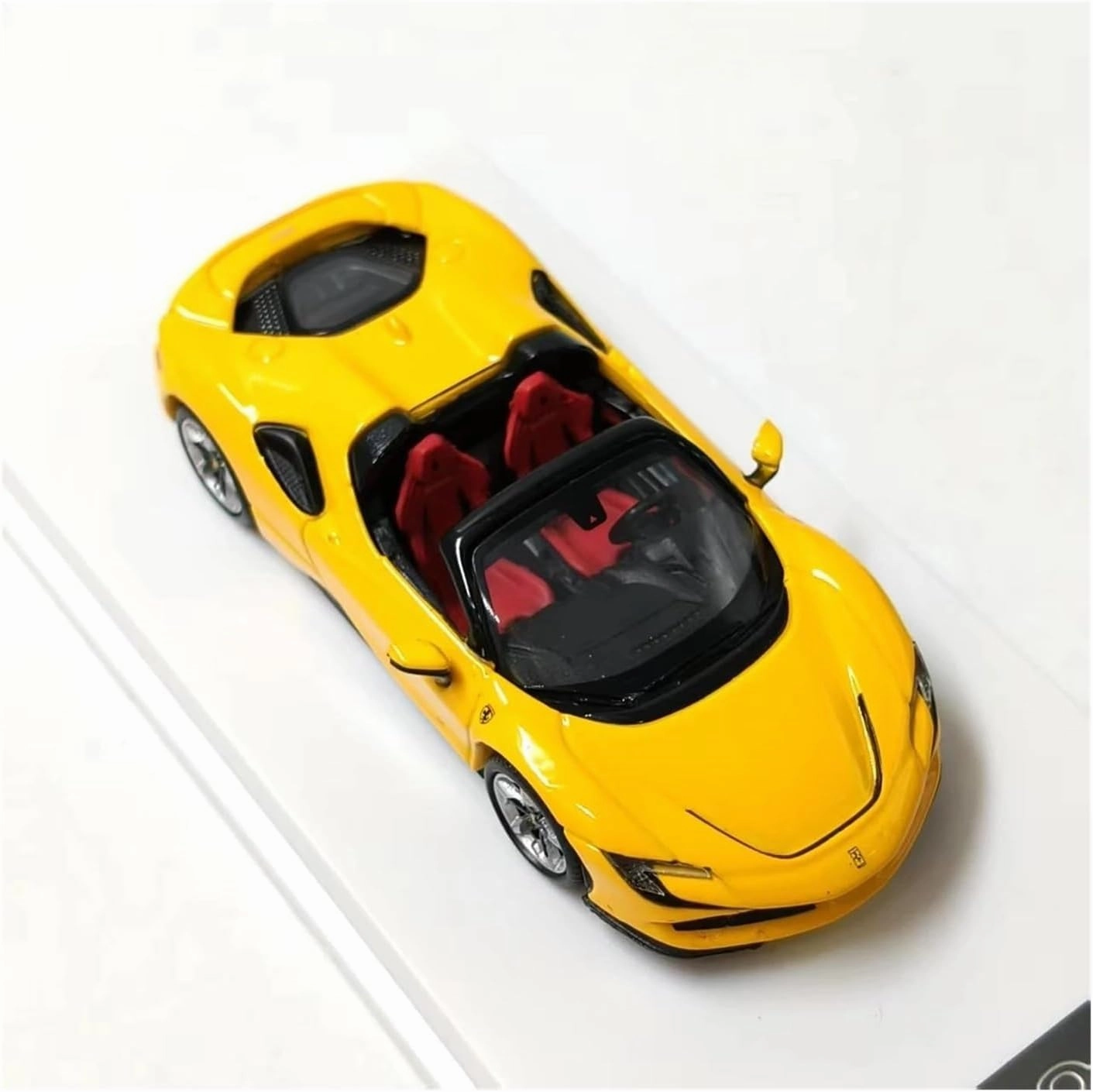 Metal Die Cast Toy Cars 1:64 for Ferrari SF90 Supercar Diecasts Alloy Toy Vehicles Car Model Adult Collection Decoration for Home Or Office Décor(Yellow)
