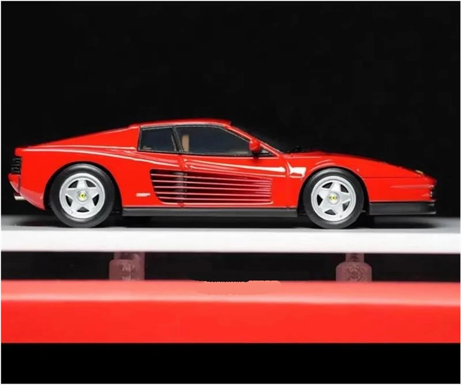 Metal Die Cast Toy Cars 1:64 for Testarossa Supercar Resin Car Model Adult Souvenir Classic Static Display Collectible Toy Red for Home Or Office Décor(White)