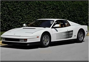 Metal Die Cast Toy Cars 1:64 for Testarossa Supercar Resin Car Model Adult Souvenir Classic Static Display Collectible Toy Red for Home Or Office Décor(White)