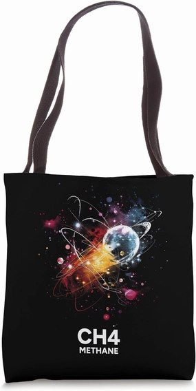 Methane Molecule Chemical Scientific Science Chemistry Love Tote Bag