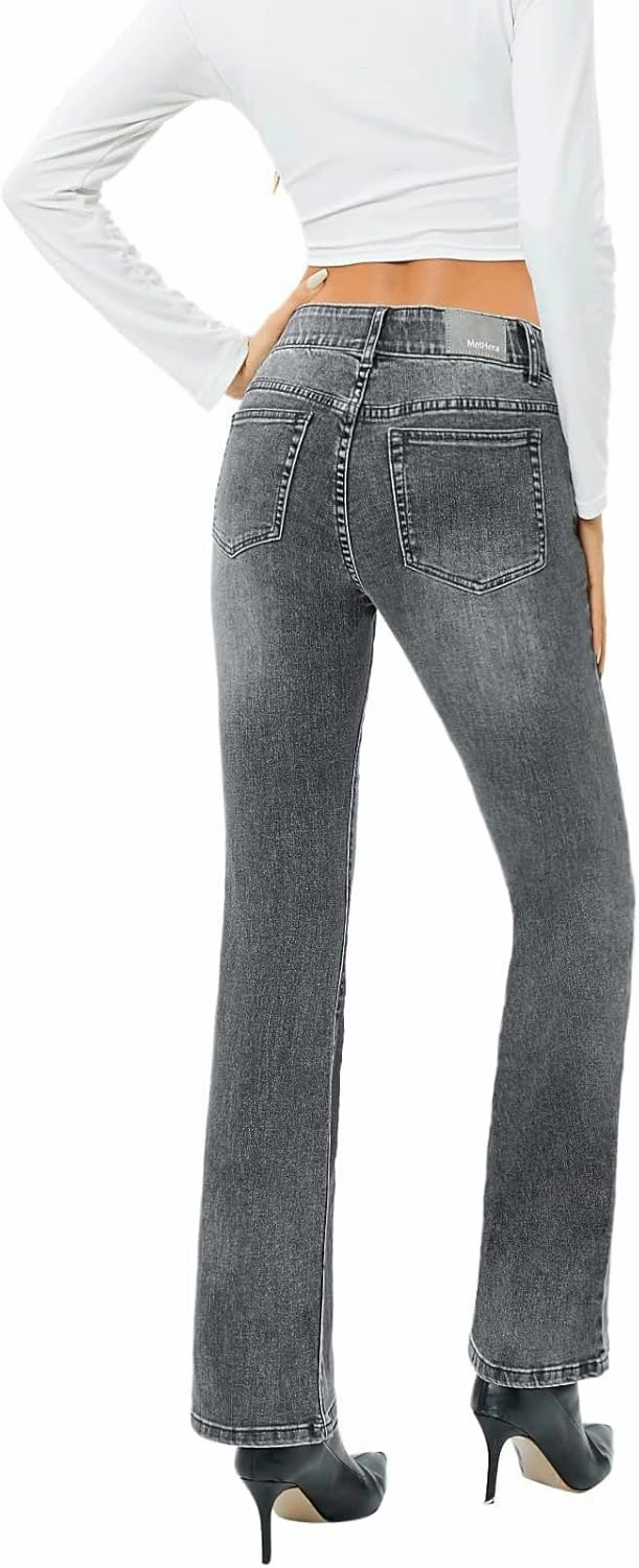 MetHera Women's Le Mel Classic Stretch Curvy Bootcut Jeans