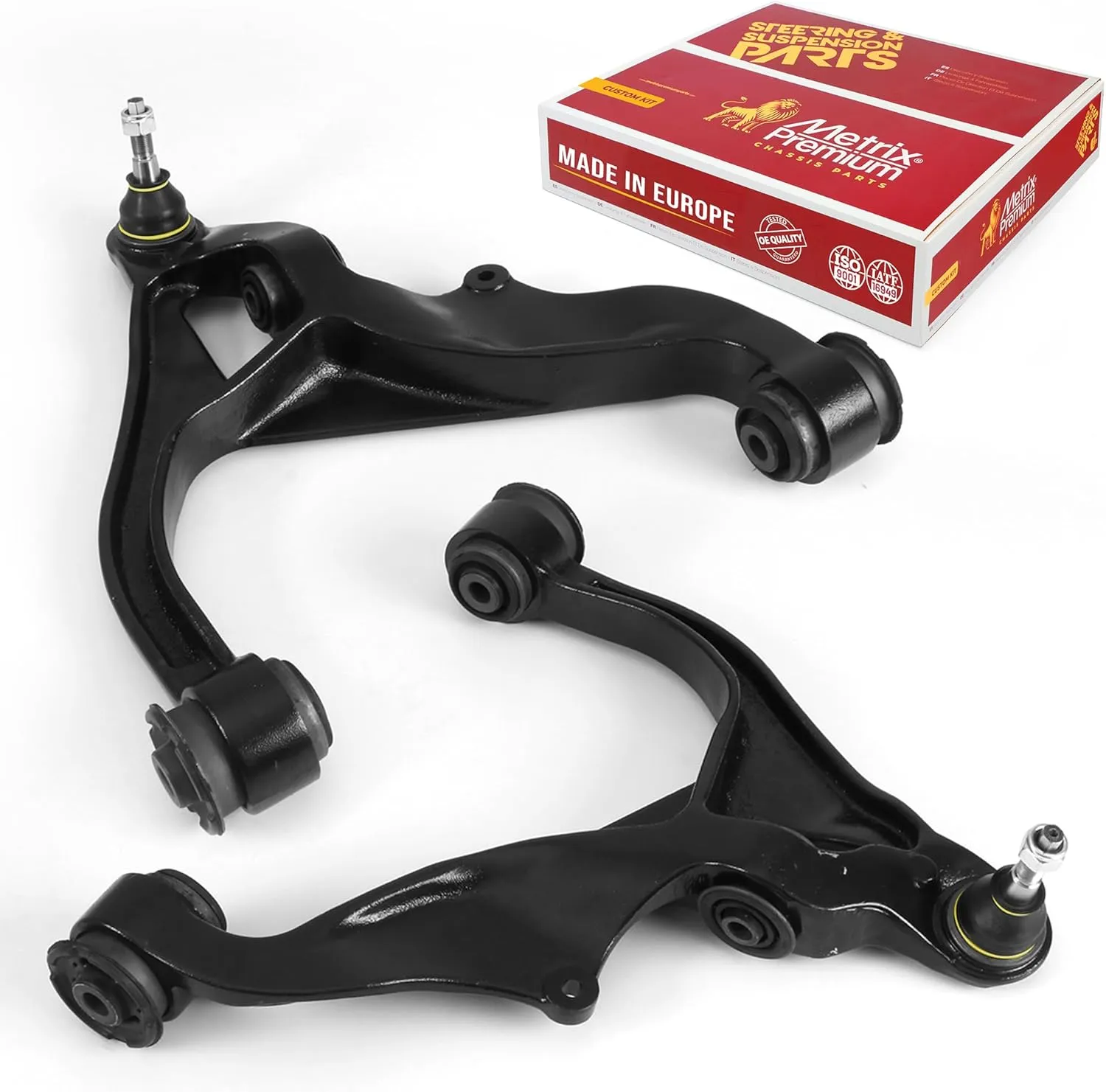 Metrix Premium Chassis Parts - Front Left & Right Lower Control Arm w Ball Joint & Bushing Assembly Kit Fits 06-10 Dodge Ram 1500 4WD, 11-18 Ram 1500 4WD, 13-18 1500 RWD, RK641504, RK621602
