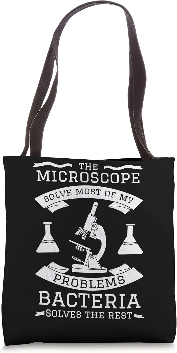 Microscope Microbiology Laboratory Biology Science Tote Bag