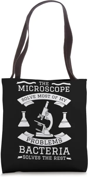 Microscope Microbiology Laboratory Biology Science Tote Bag