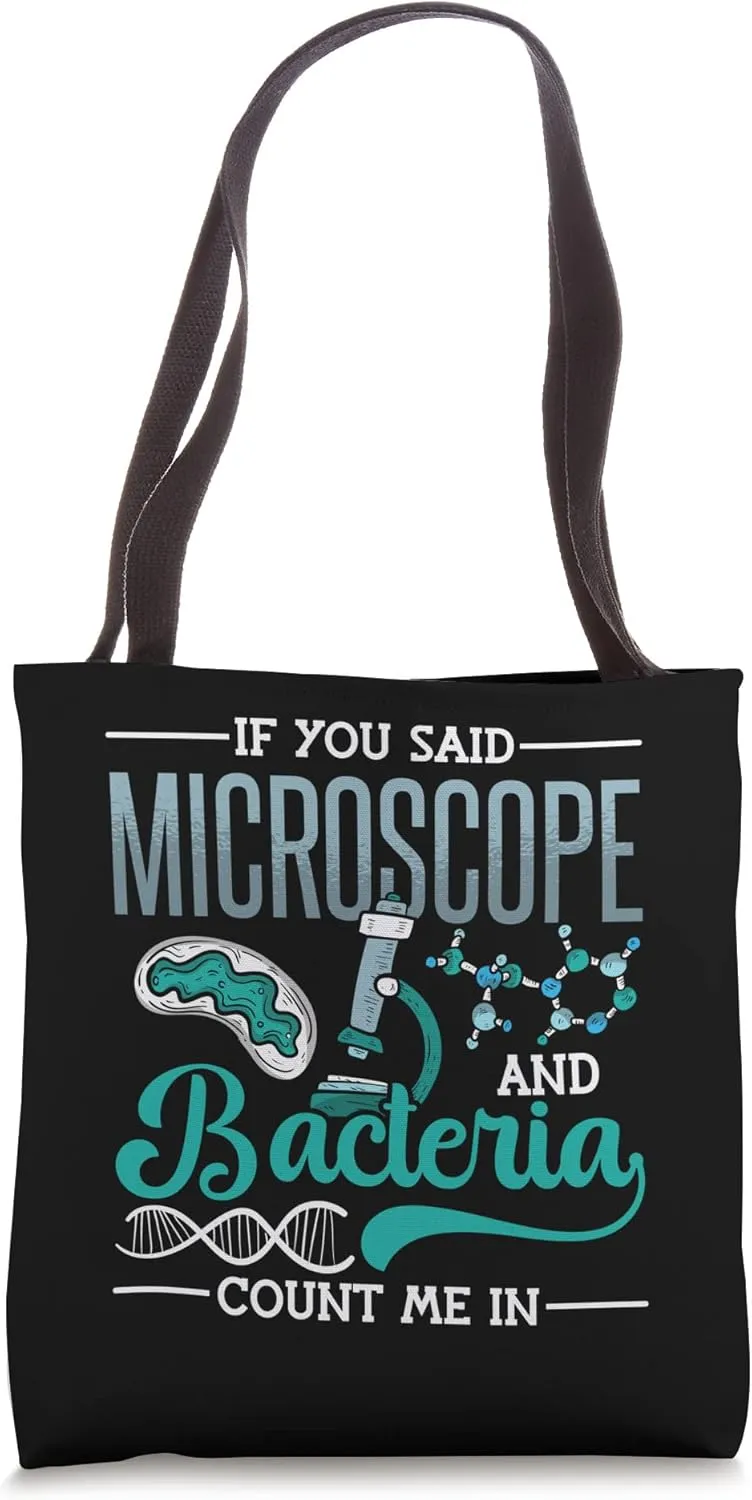 Microscope Microbiology Laboratory Biology Science Tote Bag