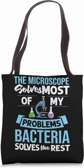 Microscope Microbiology Laboratory Biology Science Tote Bag