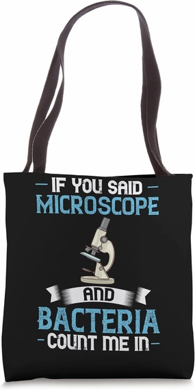 Microscope Microbiology Laboratory Biology Science Tote Bag
