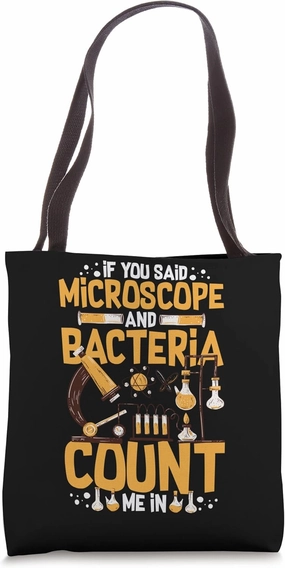 Microscope Microbiology Laboratory Biology Science Tote Bag
