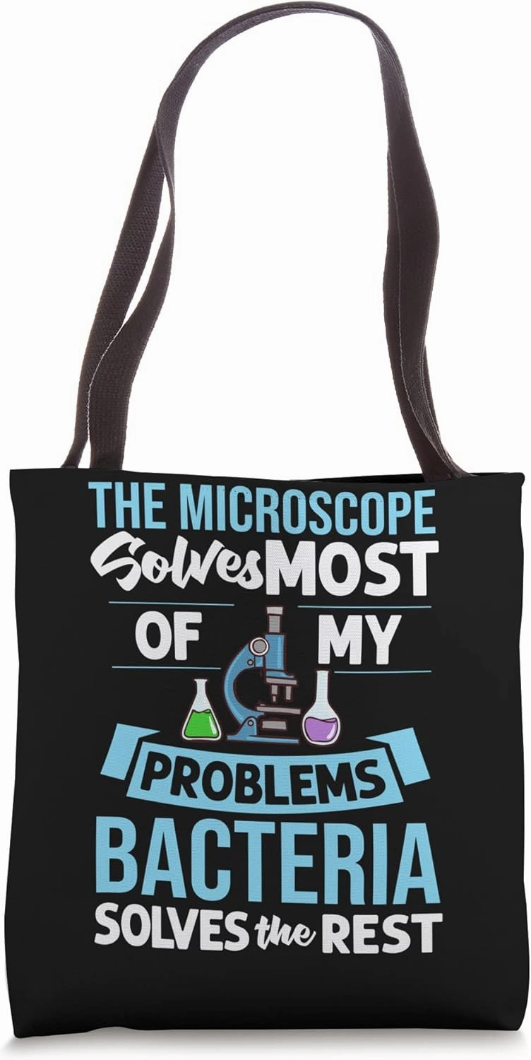 Microscope Microbiology Laboratory Biology Science Tote Bag