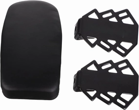 Mikikit Bike Seat Backrest Rear Footrests Rear Child Bike Seat Pad Comfortable for Long Rides Easy to Clean Pu Leather