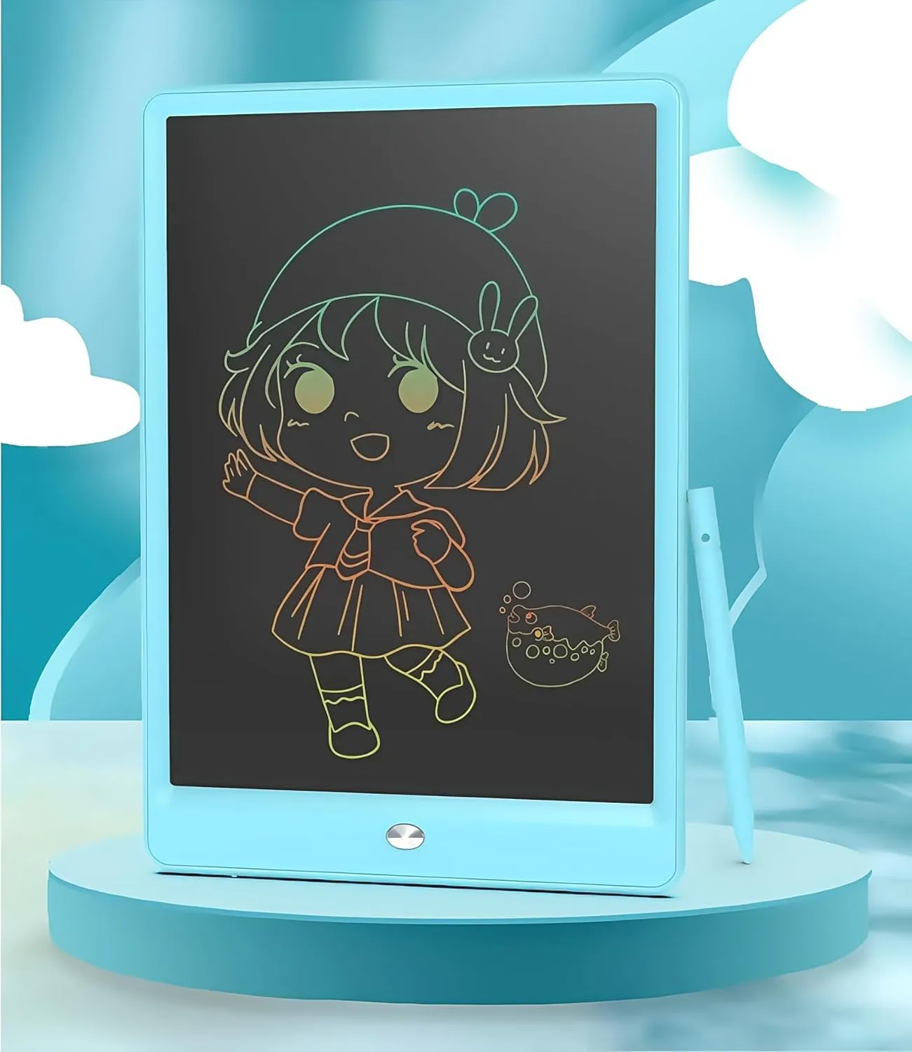 Miko LCD Handwriting Board, Children's Drawing Board, Writing Board, Small Blackboard(Blue)