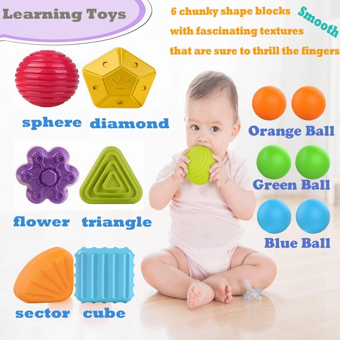 MINGKIDS Baby Toys 12-18 Months,Baby Sensory Fine Motor Skills Developmental Toys,Gifts for 6 9 12 18 Month Age 1 2 3 4 One Two Year Old Boys Girls Kids, multicolor