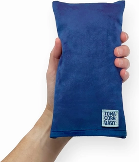 Mini - Microwavable Heating Pad & Reusable Cold Pack - Weighted Heating Pad for Cold Hands, Sore Neck, Achy Wrists - 4” x 8” - 1 lb (Oasis Blue)