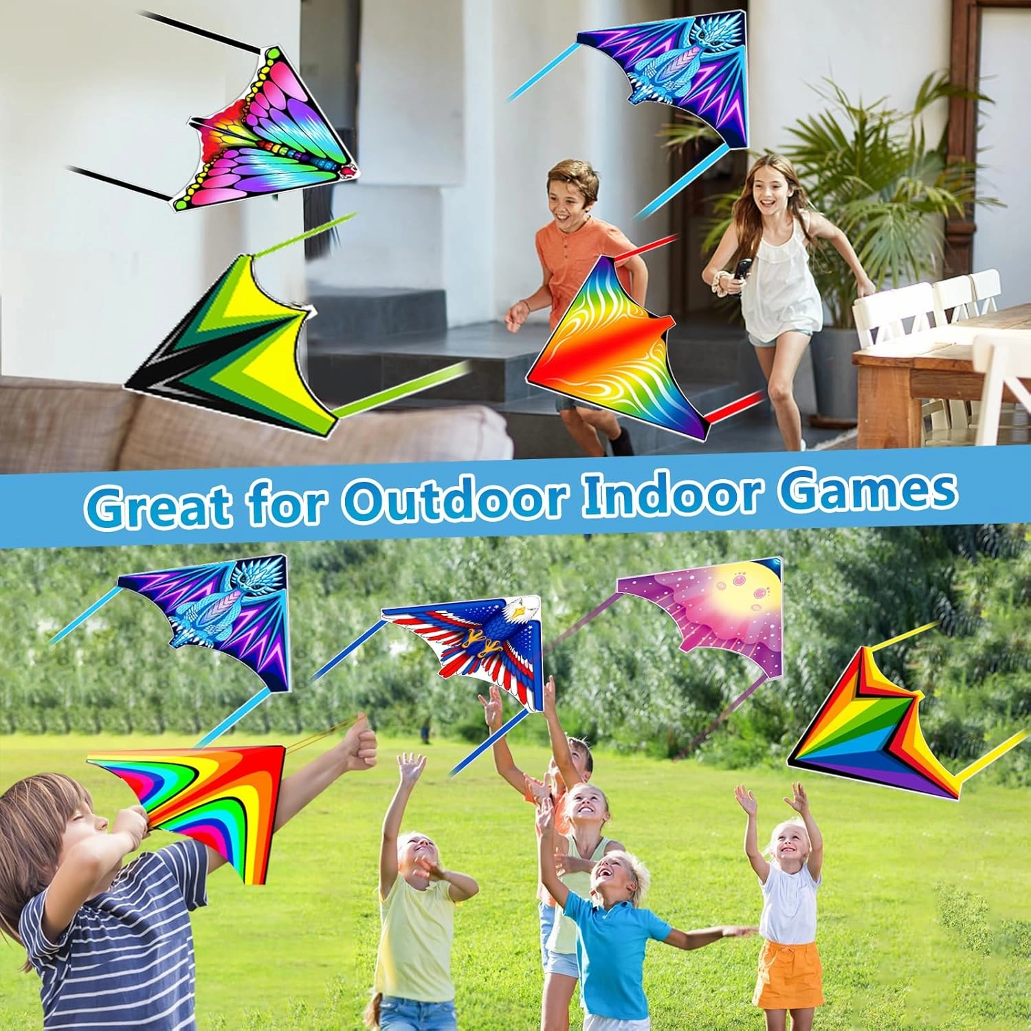 Mini Kites for Boys Girls 3-5 6 7 8 Gift, Finger Launcher Kites Easy to Fly Ejection Kite for Kids Teens Ages 4-18 Beach Park Backyard Outdoor Sports Flying Toys