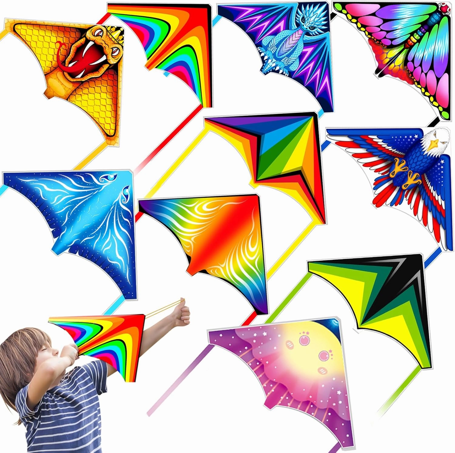 Mini Kites for Boys Girls 3-5 6 7 8 Gift, Finger Launcher Kites Easy to Fly Ejection Kite for Kids Teens Ages 4-18 Beach Park Backyard Outdoor Sports Flying Toys