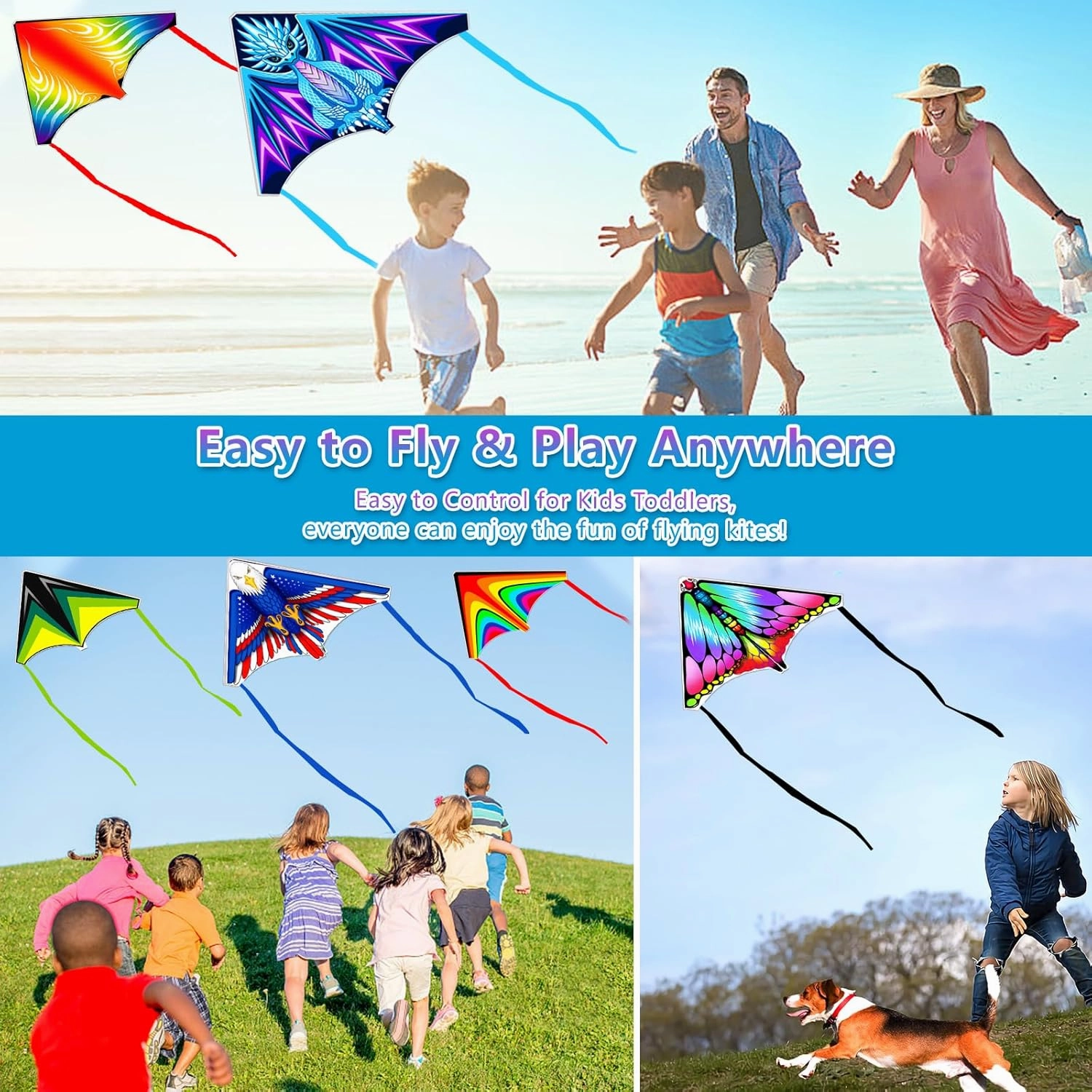 Mini Kites for Boys Girls 3-5 6 7 8 Gift, Finger Launcher Kites Easy to Fly Ejection Kite for Kids Teens Ages 4-18 Beach Park Backyard Outdoor Sports Flying Toys