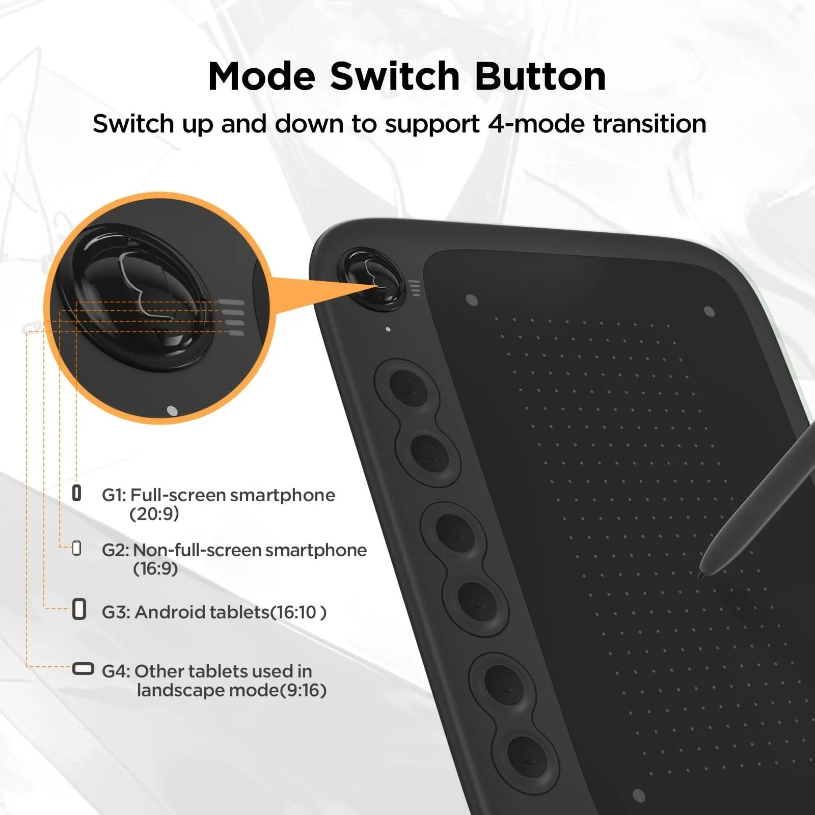 Mobile Drawing Tablet – 6.3x3.5" Battery-Free Stylus Pad