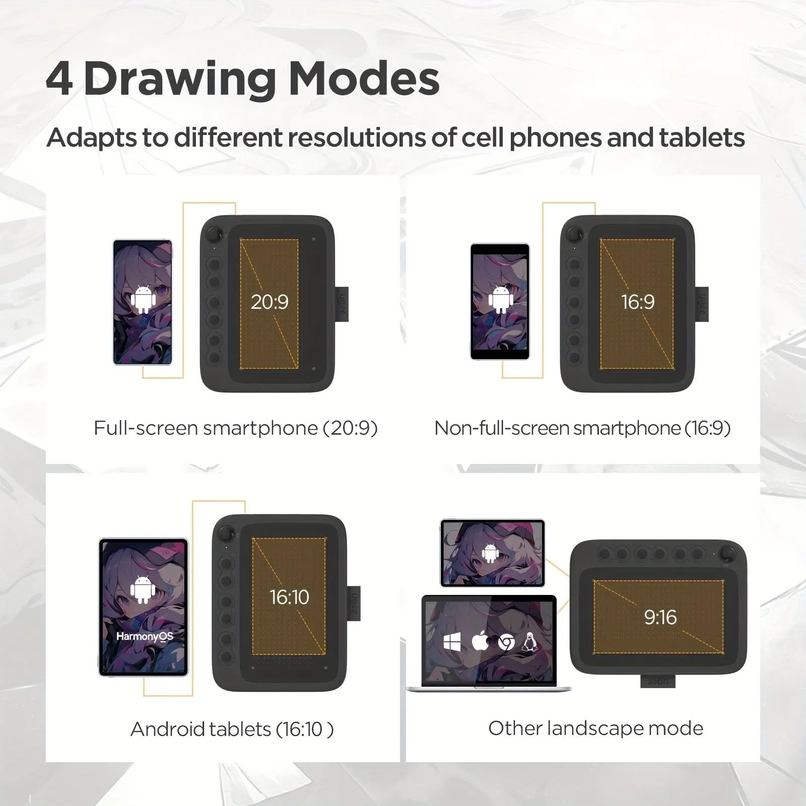 Mobile Drawing Tablet – 6.3x3.5" Battery-Free Stylus Pad