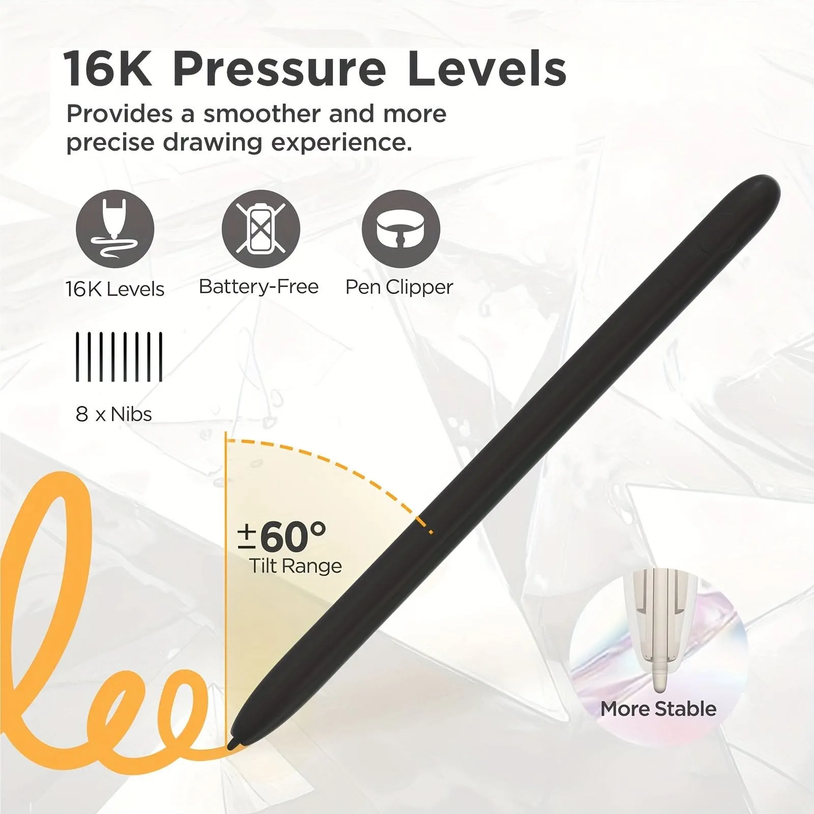 Mobile Drawing Tablet – 6.3x3.5" Battery-Free Stylus Pad