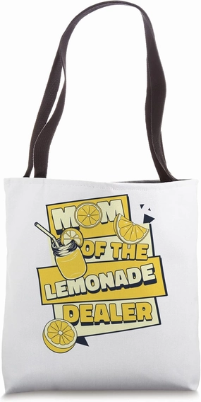 Mom Of The Lemonade Dealer Business Cardboard Lemonade Stand Tote Bag