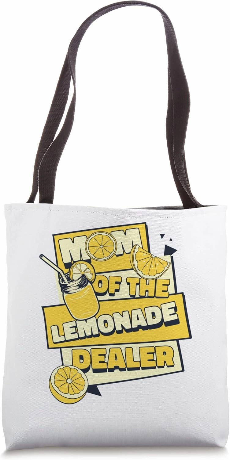 Mom Of The Lemonade Dealer Business Cardboard Lemonade Stand Tote Bag